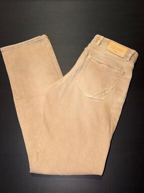 Teleria Zed Tan Straight-Leg Jeans